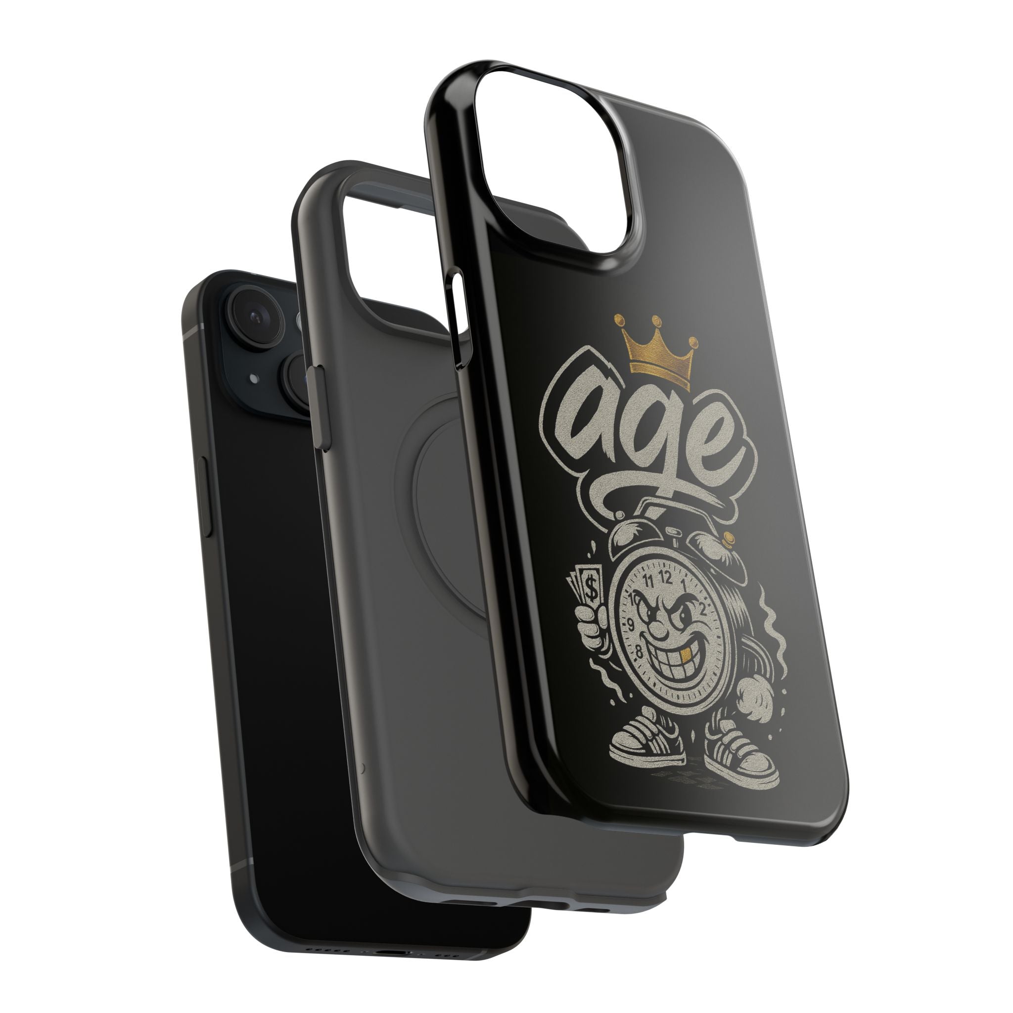 Vintage Alarm Clock Character phone case | Impact-Resistant Cases