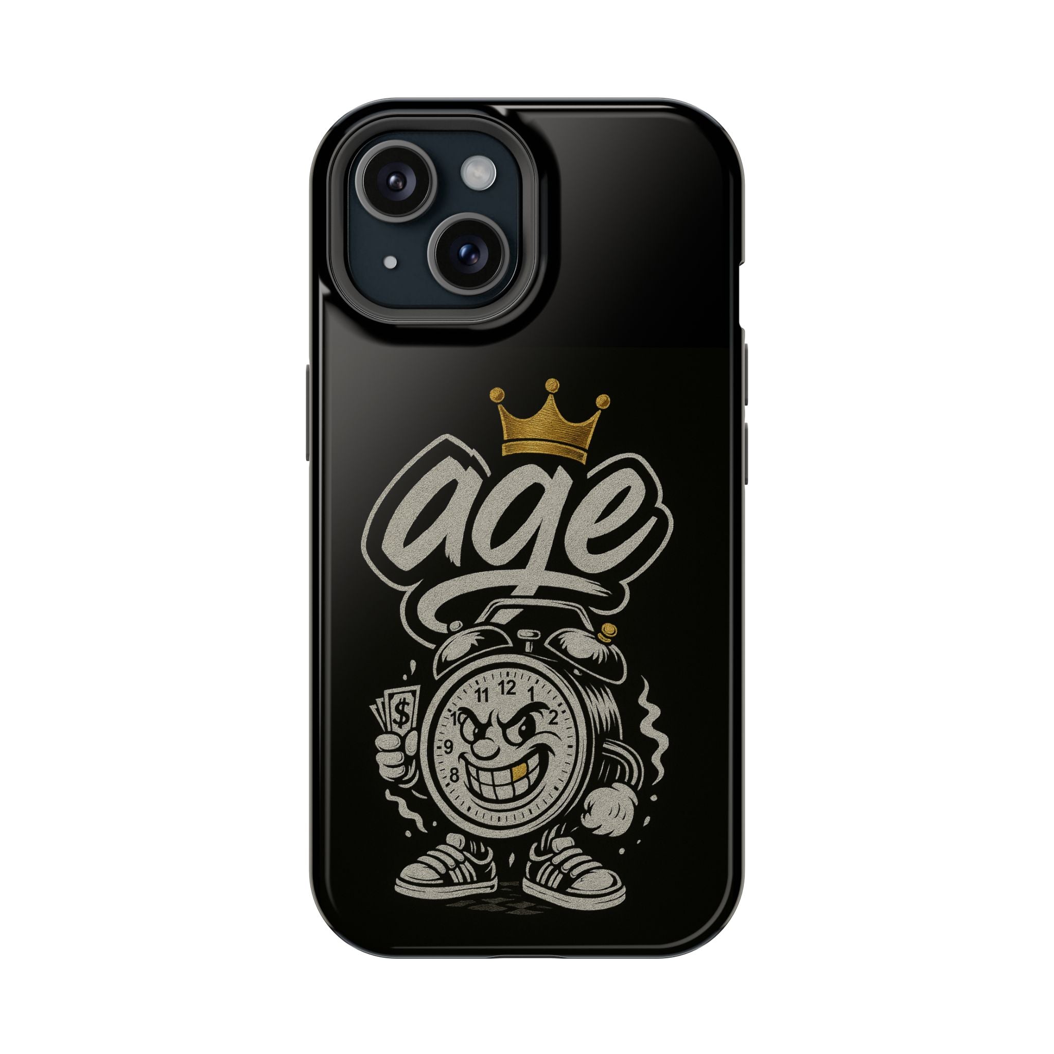 Vintage Alarm Clock Character phone case | Impact-Resistant Cases