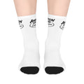 Mid-Length Socks — "Ambition and Gratitude" Script Logo Crew Socks