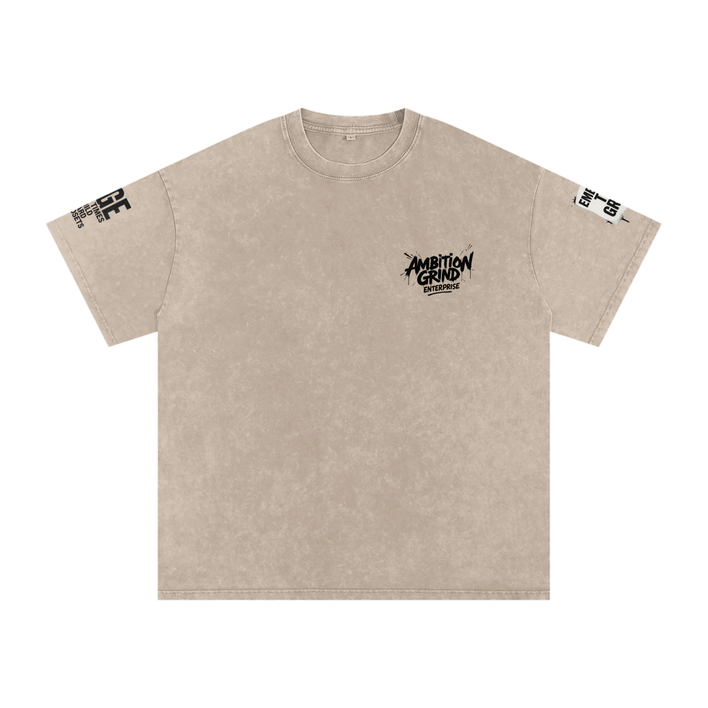 Snow Washed Oversized Cotton T-Shirt