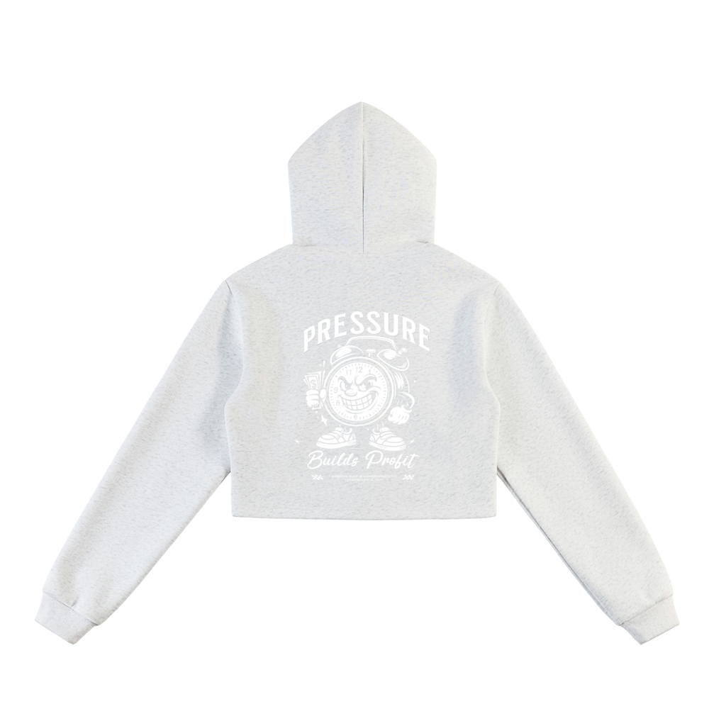 Essential Cropped Zip-Up Hoodie